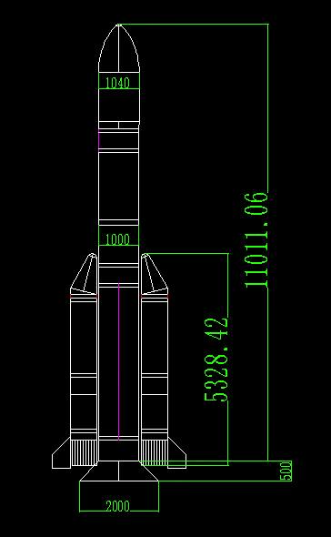 長征五號系列運載火箭模型的制作安裝過程之CAD圖紙設(shè)計